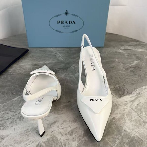 Prada Women's White Heels - Picture 4 of 7